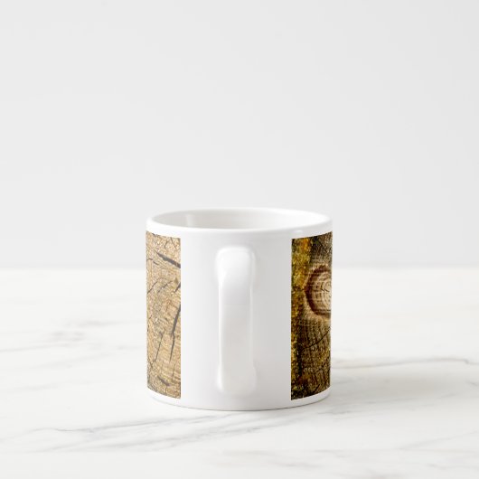 Rustic Log Roll Espresso Kop (Achterkant)
