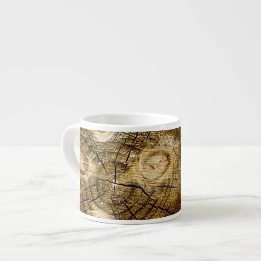 Rustic Log Roll Espresso Kop (Links)