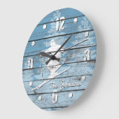 Rustic look Downhill Ski Jouw tekst Grote Klok (Hoek)