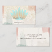 Rustic, Lotus, de Borstel van de Waterverf van de  Visitekaartje (Voorkant / Achterkant)