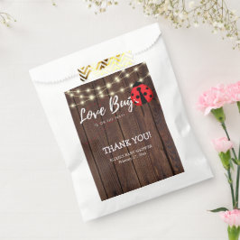 Rustic Love Bug Baby shower Bedankzakje