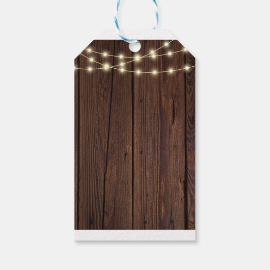 Rustic Love Bug Baby shower Cadeaulabel (Achterkant)