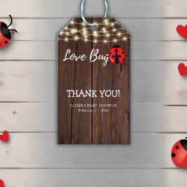Rustic Love Bug Baby shower Cadeaulabel