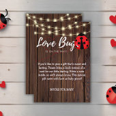 Rustic Love Bug Baby shower Informatiekaartje
