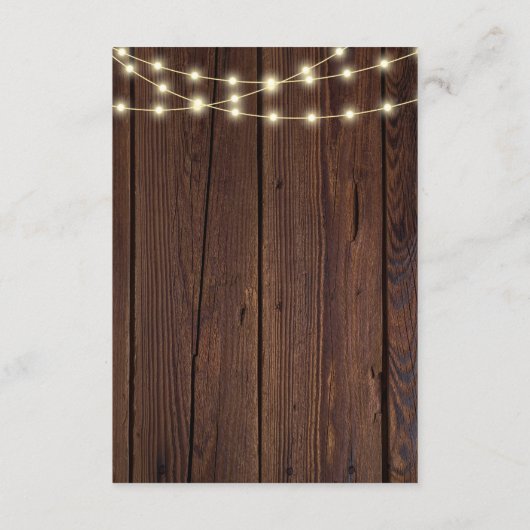 Rustic Love Bug Baby shower Informatiekaartje (Achterkant)