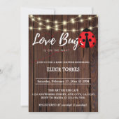 Rustic Love Bug Baby shower Kaart (Voorkant)