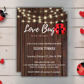 Rustic Love Bug Baby shower Kaart