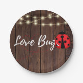 Rustic Love Bug Baby shower Papieren Bordje (Voorkant)