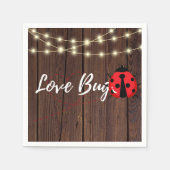 Rustic Love Bug Baby shower Servet (Voorkant)