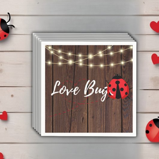 Rustic Love Bug Baby shower Servet