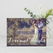 Rustic LOVE en BEDANKT Wedding Photo (Staand voorkant)