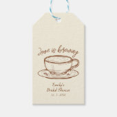 Rustic Love is het brouwen van koffie Vrijgezellen Cadeaulabel (Voorkant)