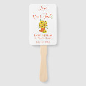 Rustic Love is nooit mislukt Sunflower Wedding Handwaaier (Voorkant)