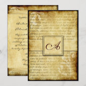 Rustic Love is Patient Vintage Wedding Invitting Kaart (Voorkant / Achterkant)