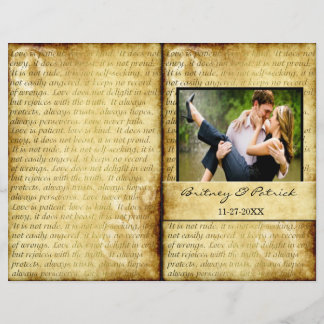 Rustic Love is Patient Wedding Ceremony Programs