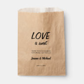 Rustic Love is Sweet script bruiloft Dank u Bedankzakje (Voorkant)
