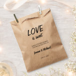 Rustic Love is Sweet script bruiloft Dank u Bedankzakje<br><div class="desc">Moderne rustieke Liefde is Lief script,  Dank u bruiloft gunsttas. U kunt het personaliseren en uw eigen tekst,  namen en datum toevoegen.</div>