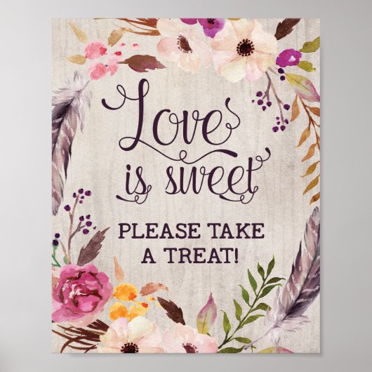 Rustic Love is Sweet Wedding Vrijgezellenfeest Dec Poster (Voorkant)
