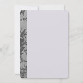 Rustic Love & Lace Lavender Wedding Invitation Kaart (Achterkant)