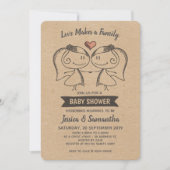 Rustic Love maakt een familie van lesbische Baby s Kaart (Voorkant)