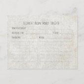 Rustic Love Rope Burlap Lace Vrijgezellenfeest Rec Uitnodiging Briefkaart (Achterkant)