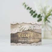 Rustic Love Rope Burlap Lace Vrijgezellenfeest Rec Uitnodiging Briefkaart (Staand voorkant)