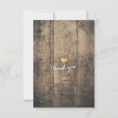 Rustic Love Rope Burlap Lace Wedding RSVP Antwoord (Achterkant)