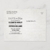 Rustic Love Rope Burlap Wedding Save the Date Aankondigingskaart (Achterkant)