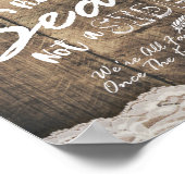 Rustic Love Touw Pick A Seat Not A Side Huwelijk Poster (Hoek)