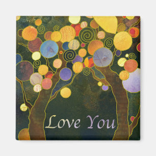 Rustic Love Trees love you Magneet
