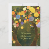 Rustic Love Trees Olive Green Wedding Kaart (Voorkant)