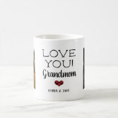 Rustic Love You Grandma Custom Photo Mok (Center)