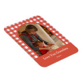 Rustic Love You Oma Gingham Foto Magneet (Rechterzijde)