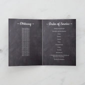 Rustic Loving Memory 5 Foto's Memorial Funeral Programma (Binnen)