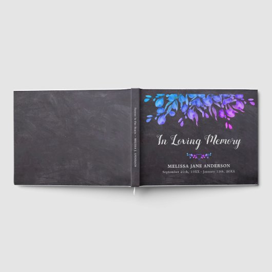 Rustic Loving Memory Botanical Memorial Funeral Gastenboek (Volledig)