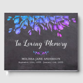 Rustic Loving Memory Botanical Memorial Funeral Gastenboek (Voorkant)