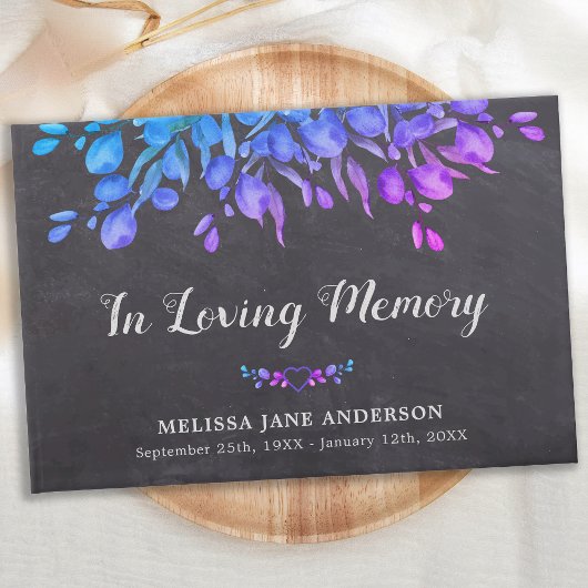 Rustic Loving Memory Botanical Memorial Funeral Gastenboek
