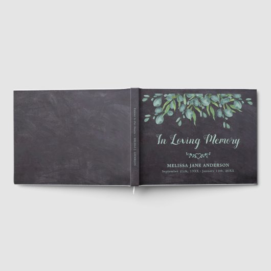 Rustic Loving Memory Eucalyptus Memorial Funeral Gastenboek (Volledig)