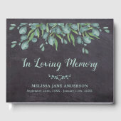 Rustic Loving Memory Eucalyptus Memorial Funeral Gastenboek (Voorkant)