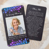 Rustic Loving Memory Funeral Memorial Prayer Kaart