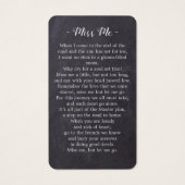 Rustic Loving Memory Funeral Memorial Prayer Kaart (Achterkant)