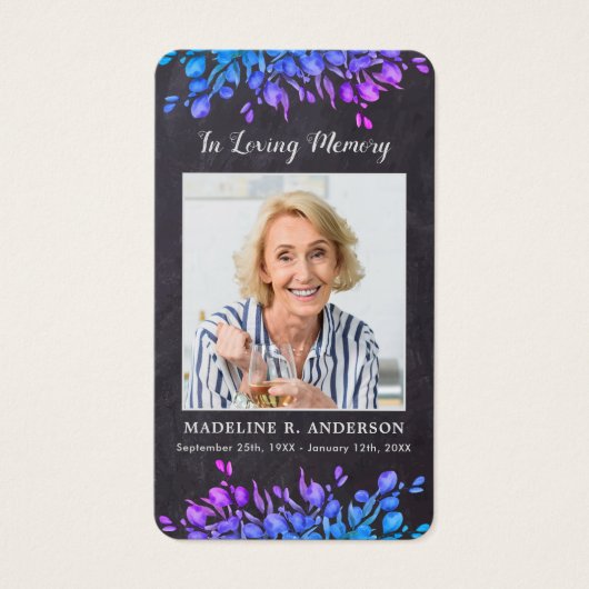 Rustic Loving Memory Funeral Memorial Prayer Kaart (Voorkant)