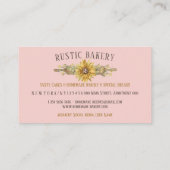 Rustic Loyalty Roze Deegroller Zonnebloemen Bakker Visitekaartje (Achterkant)