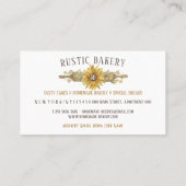 Rustic Loyalty Wood Rolling Pin Sunflower Bakery Visitekaartje (Achterkant)
