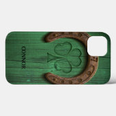 Rustic Lucky Hoefijzer Irish Personalized Case-Mate iPhone Case (Achterkant (horizontaal))
