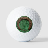 Rustic Lucky Horse Shoe Irish Personalized Golfballen (Voorkant)