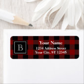 Rustic Lumberjack Buffalo Pset Monogrammed Etiket (Insitu)
