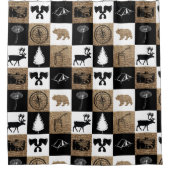 Rustic Lumberjack Camping Adventure  Douchegordijn (Voorkant)