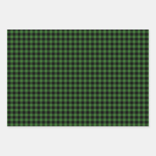 Rustic Lumberjack Plaid Red Green Black White Inpakpapier Vel (Voorkant 3)