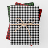 Rustic Lumberjack Plaid Red Green Black White Inpakpapier Vel (In situ)